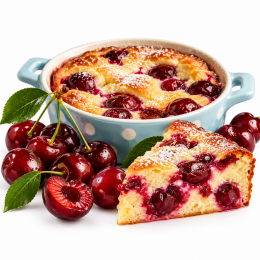 Clafoutis aux Cerises (Вершковий бісквіт зі стиглою вишнею)